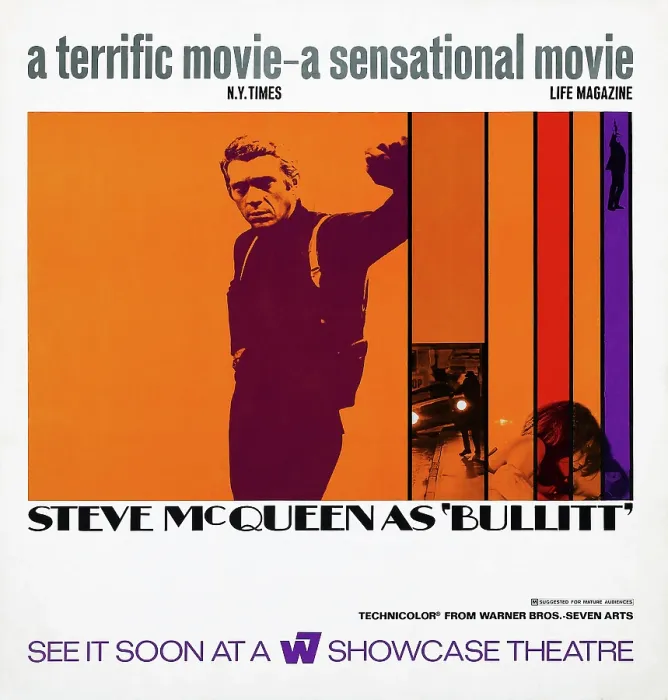 Framed Print : BULLITT, l-r: Steve McQueen, Jacqueline Bisset on subway window card, 1968 Framed Print : BULLITT, l-r: Steve McQueen, Jacqueline Bisset on subway window card, 1968