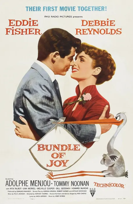 Framed Print : BUNDLE OF JOY, US poster art, from left: Eddie Fisher, Debbie Reynolds, 1956