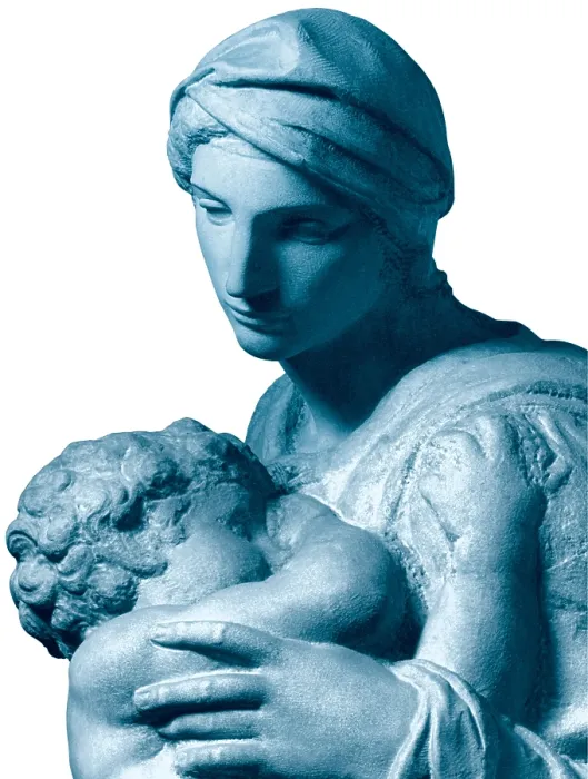 Framed Print : Buonarroti Michelangelo, Medici Madonna, 1524 - 1536, 16th Century, marble, Italy, Tuscany, Florence
