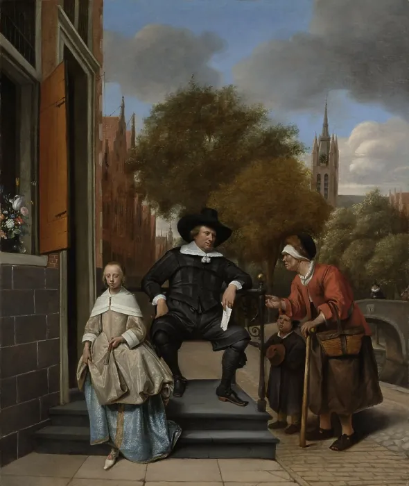 Framed Print : The Burgomaster of Delft and his Daughter, by Jan Steen, 1655, Dutch painting, oil on canvas Framed Print : The Burgomaster of Delft and his Daughter, by Jan Steen, 1655, Dutch painting, oil on canvas