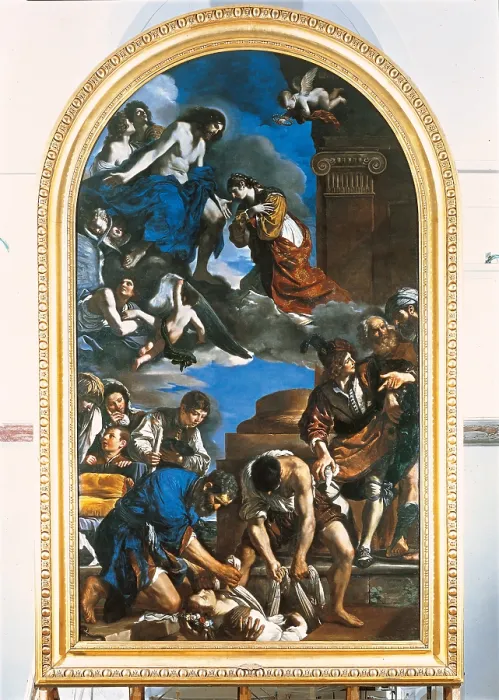 Framed Print : Burial and Glory of St Petronilla, by Giovan Francesco Barbieri known as il Guercino, 1622 - 1623, 17th Century, oil on canvas, cm 720 x 423 - Italy, Lazio, Rome Framed Print : Burial and Glory of St Petronilla, by Giovan Francesco Barbieri known as il Guercino, 1622 - 1623, 17th Century, oil on canvas, cm 720 x 423 - Italy, Lazio, Rome