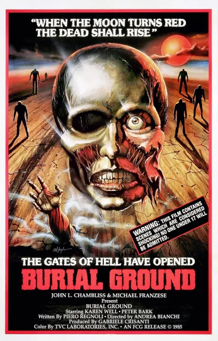 Framed Print : BURIAL GROUND, (aka BURIAL GROUND: THE NIGHTS OF TERROR, aka LE NOTTI DEL TERRORE), poster, 1981. Film Concept Group / courtesy Everett Collection