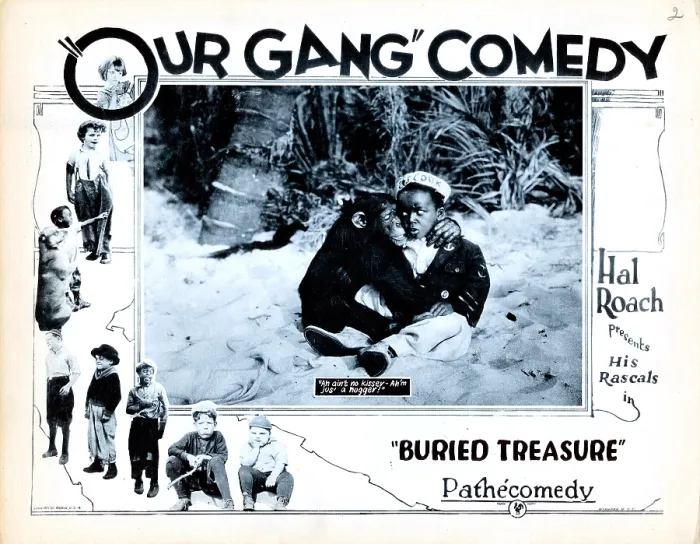 Framed Print : BURIED TREASURE, lobbycard, inset: Allen Farina Hoskins, left: Mary Kornman (top), Jackie Condon (top, baggy pants), Allen Farina Hoskins (hand up)