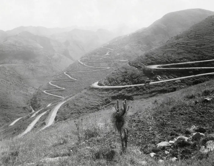 Framed Print : The Burma Road between Kinming and Kweiyung, China. June 1944. The winding road over mountains was the only overland supply route to China during World War 2. (BSLOC_2014_10_136) Framed Print : The Burma Road between Kinming and Kweiyung, China. June 1944. The winding road over mountains was the only overland supply route to China during World War 2. (BSLOC_2014_10_136)