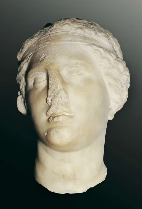 Framed Print : Bust of Ariadne. 4th c. BC. Classical Greek art. Sculpture on marble. GREECE. Athens. National Museum of Archaeology. AISA / Everett Collection**US SALES ONLY**