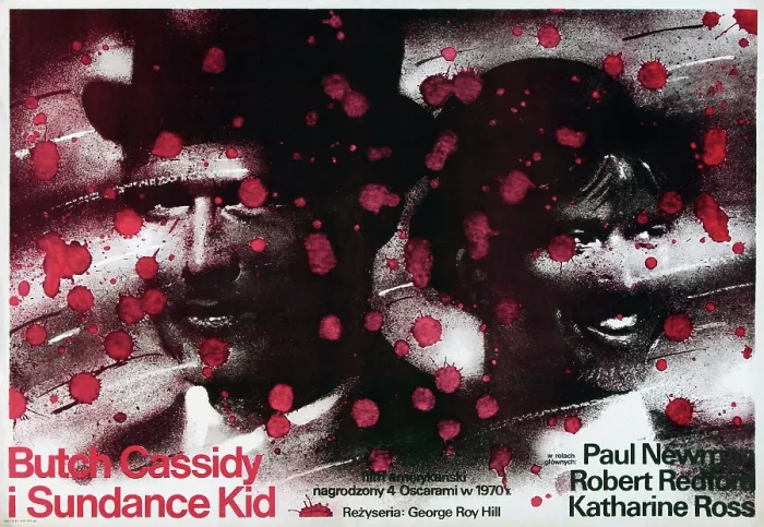 Framed Print : BUTCH CASSIDY AND THE SUNDANCE KID (aka BUTCH CASSIDY I SUNDANCE KID), Polish lobbycard, from left: Paul Newman, Robert Redford, 1969