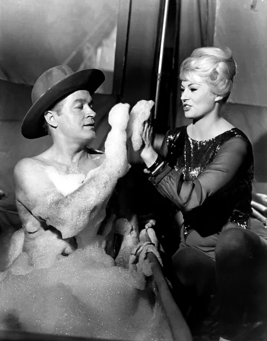 Framed Print : CALL ME BWANA, from left, Bob Hope, Anita Ekberg, 1963