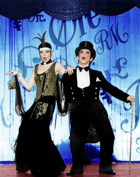 Framed Print : CABARET, from left: Liza Minnelli, Joel Grey, 1972