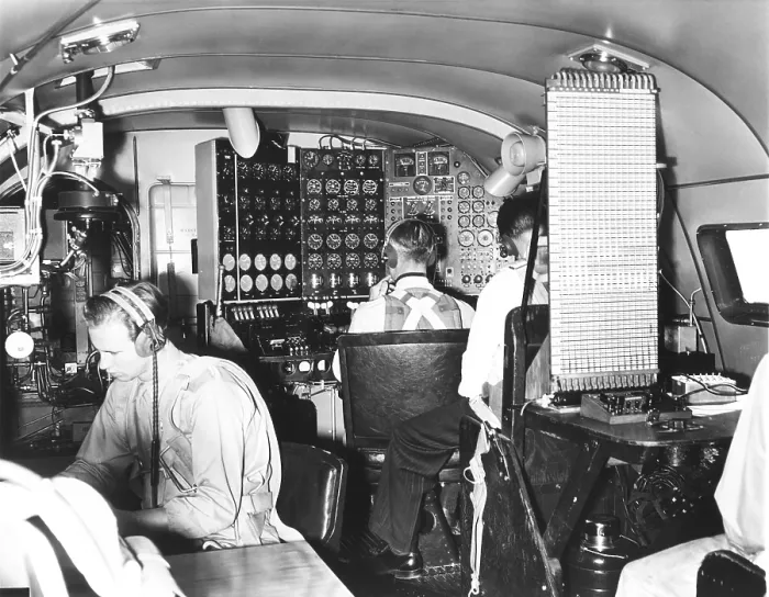 Framed Print : In the cabin of the 82-ton Douglas B-19, the world's largest bomber. Nov. 13, 1941 Framed Print : In the cabin of the 82-ton Douglas B-19, the world's largest bomber. Nov. 13, 1941