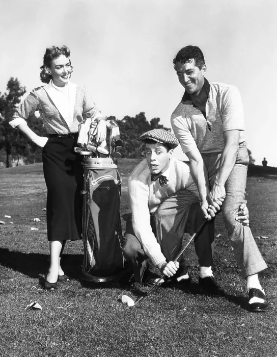 Framed Print : THE CADDY, from left, Donna Reed, Jerry Lewis, Dean Martin 1953