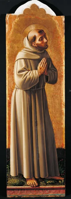 Framed Print : Cagli Polyptych, by Niccol di Liberatore (Niccol da Foligno) known as lAlunno, 1465, 15th Century, tempera on poplar panel, - Italy, Lombardy, Milan, Brera Art Gallery. Detail Framed Print : Cagli Polyptych, by Niccol di Liberatore (Niccol da Foligno) known as lAlunno, 1465, 15th Century, tempera on poplar panel, - Italy, Lombardy, Milan, Brera Art Gallery. Detail