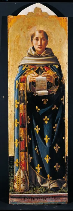 Framed Print : Cagli Polyptych, by Niccol di Liberatore (Niccol da Foligno) known as lAlunno, 1465, 15th Century, tempera on poplar panel, - Italy, Lombardy, Milan, Brera Art Gallery. Detail