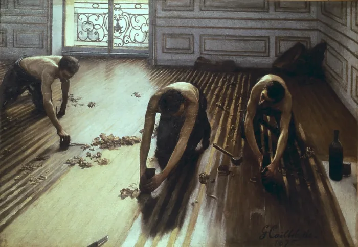 Framed Print : CAILLEBOTTE, Gustave (1848-1894). The Floor Scrapers (Les raboteurs de parquet). 1875. Impressionism. Oil on canvas. FRANCE. Paris. Musee d'Orsay (Orsay Museum) Framed Print : CAILLEBOTTE, Gustave (1848-1894). The Floor Scrapers (Les raboteurs de parquet). 1875. Impressionism. Oil on canvas. FRANCE. Paris. Musee d'Orsay (Orsay Museum)