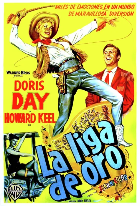 Framed Print : CALAMITY JANE (aka LA LIGA DE ORO), Doris Day, Howard Keel, (Argentine poster art), 1953 Framed Print : CALAMITY JANE (aka LA LIGA DE ORO), Doris Day, Howard Keel, (Argentine poster art), 1953