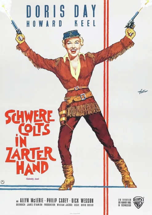 Framed Print : CALAMITY JANE (aka SCHWERE COLTS IN ZARTER HAND), German poster, Doris Day, 1953