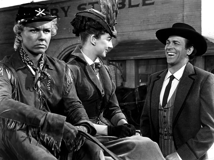 Framed Print : CALAMITY JANE, Doris Day, Allyn Ann McLerie, Howard Keel, 1953