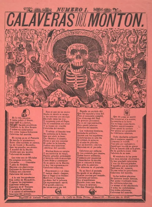 Framed Print : CALAVERAS FROM THE HEAP, NUMBER 1, 1910 broadside by Mexican artist Jose Guadalupe Posada