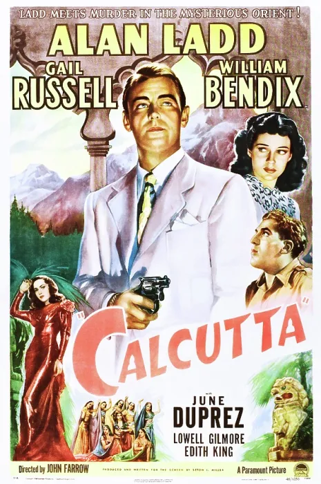 Framed Print : CALCUTTA, Alan Ladd, Gail Russell, William Bendix, June Duprez, 1947