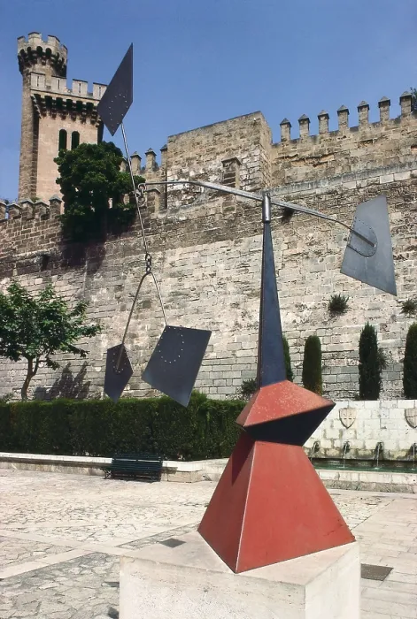 Framed Print : CALDER, Alexander (1898-1976). Mobile. mid. 20th c. SPAIN. Palma de Mallorca. S'Hort del Rei gardens. Sculpture. AISA / Everett Collection - Image has fine art copyright