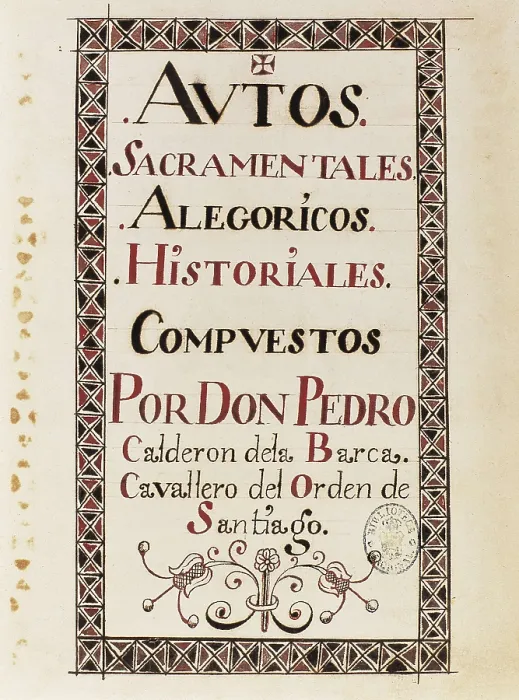 Framed Print : CALDERON DE LA BARCA, Pedro (1600-1681). Autos Sacramentales (Miracle Plays). SPAIN. Madrid. National Library. AISA / Everett Collection**US SALES ONLY**