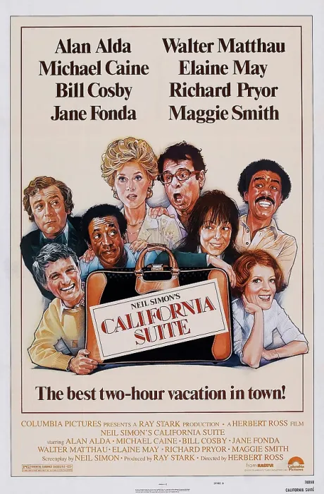 Framed Print : CALIFORNIA SUITE, U.S. poster art, from left: Alan Alda, Michael Caine, Bill Cosby, Jane Fonda, Walter Matthau, Elaine May, Richard Pryor, Maggie Smith, 1978