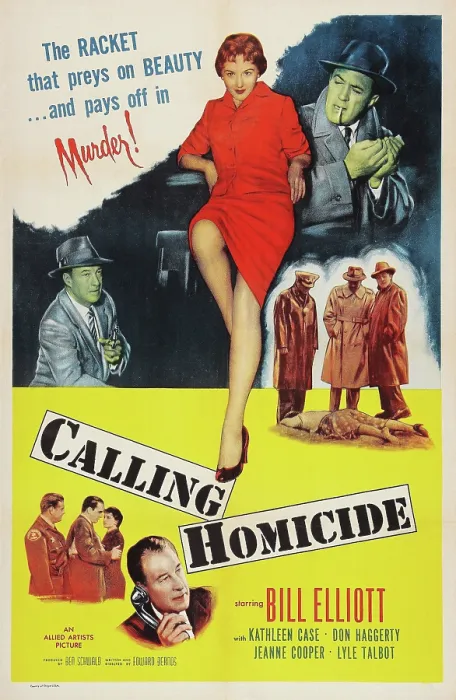 Framed Print : CALLING HOMICIDE, US poster art, top left: Don Haggerty; top center: Kathleen Case; bottom: Bill Elliott, 1956