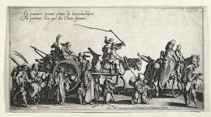 Framed Print : CALLOT, Jacques (1592-1635); CALLOT, Jacques (1592-1635). The Rear Guard. 1621; The Rear Guard. 1621. Engraving. - BeBa / Iberfoto / Everett Collection (179264)**US SALES ONLY**