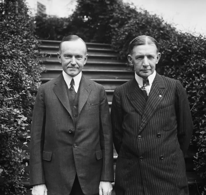 Framed Print : Calvin Coolidge with Charles Dawes, the Republican Vice Presidential nominee at the White House. June 1924 Framed Print : Calvin Coolidge with Charles Dawes, the Republican Vice Presidential nominee at the White House. June 1924