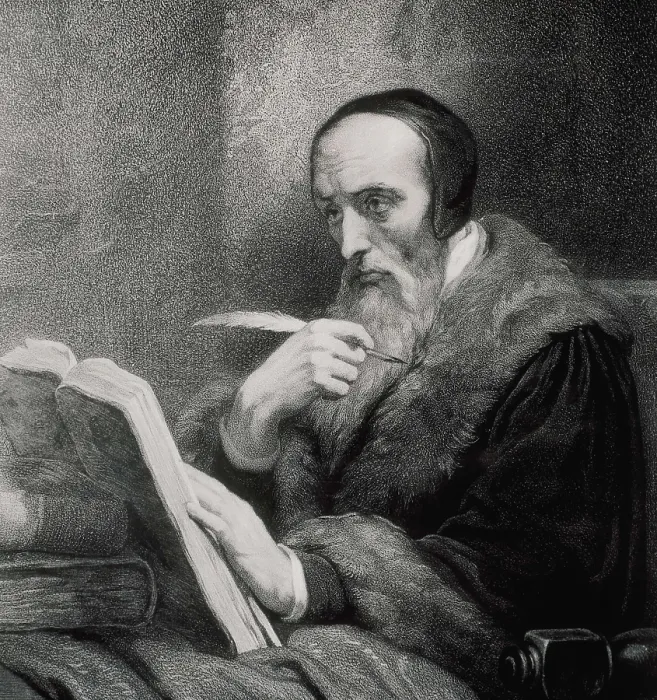 Framed Print : CALVIN, John (1509-1564). Engraving. AISA / Everett Collection**US SALES ONLY**