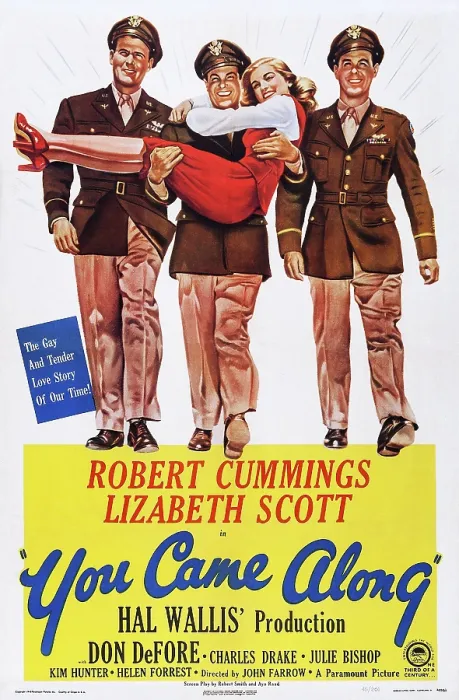 Framed Print : YOU CAME ALONG, US poster art, from left: Charles Drake, Robert Cummings, Lizabeth Scott, Don DeFore, 1945