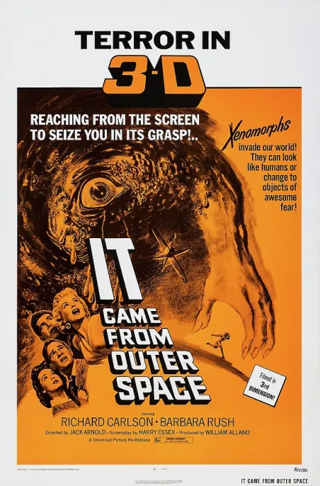Framed Print : IT CAME FROM OUTER SPACE, US poster art, bottom left, from top: Kathleen Hughes, Charles Drake, Richard Carlson, Barbara Rush, 1953 Framed Print : IT CAME FROM OUTER SPACE, US poster art, bottom left, from top: Kathleen Hughes, Charles Drake, Richard Carlson, Barbara Rush, 1953