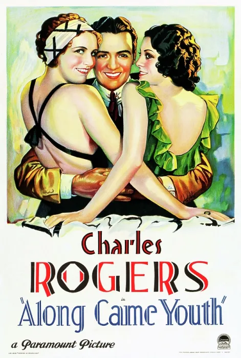 Framed Print : ALONG CAME YOUTH, l-r: Betty Boyd, Charles Buddy Rogers, Frances Dee on poster art, 1930