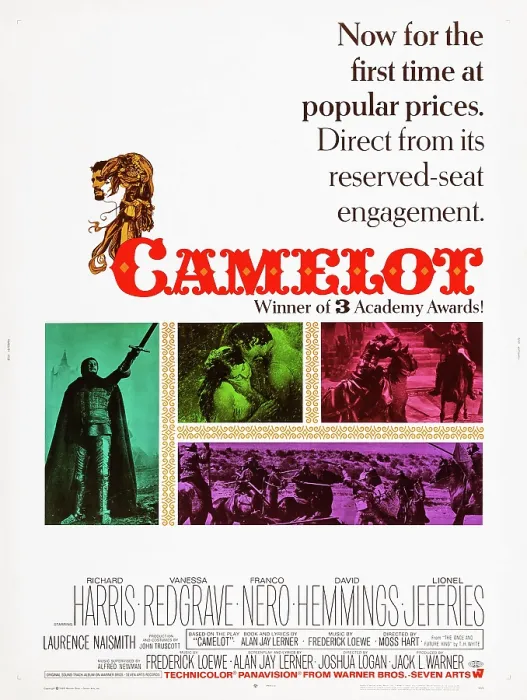 Framed Print : CAMELOT, l-r: Richard Harris, Vanessa Redgrave on poster art, 1967 Framed Print : CAMELOT, l-r: Richard Harris, Vanessa Redgrave on poster art, 1967