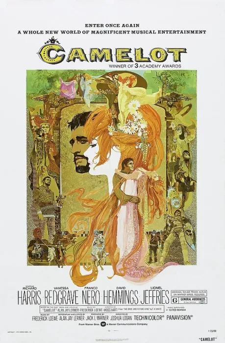 Framed Print : CAMELOT, US Poster, Richard Harris, Vanessa Redgrave, 1967