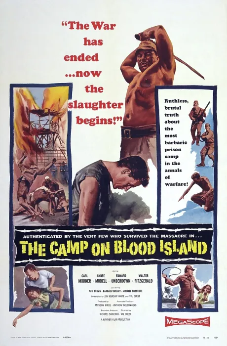 Framed Print : THE CAMP ON BLOOD ISLAND, US poster art, 1958