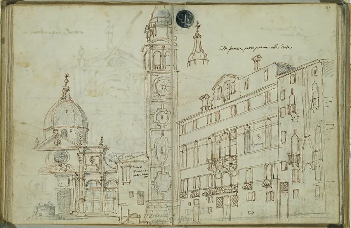 Framed Print : Campo Santa Maria Formosa (from the church of Santa Maria Formosa looking towards the right side of the square), by Canal Giovanni Antonio known as Canaletto, 18th Century