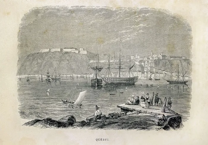 Framed Print : Canada (1844). Quebec. Etching. AISA / Everett Collection**US SALES ONLY** Framed Print : Canada (1844). Quebec. Etching. AISA / Everett Collection**US SALES ONLY**