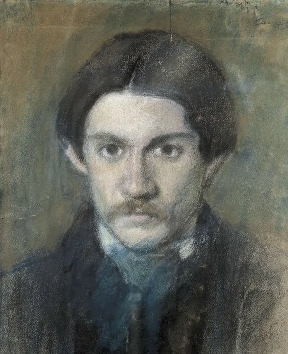 Framed Print : CANALS i LLAMBI, Ricard (1876-1931). Portrait of Picasso. beg. 20th c. Impressionism. Pastel. Private Collection. AISA / Everett Collection - Image has fine art copyright