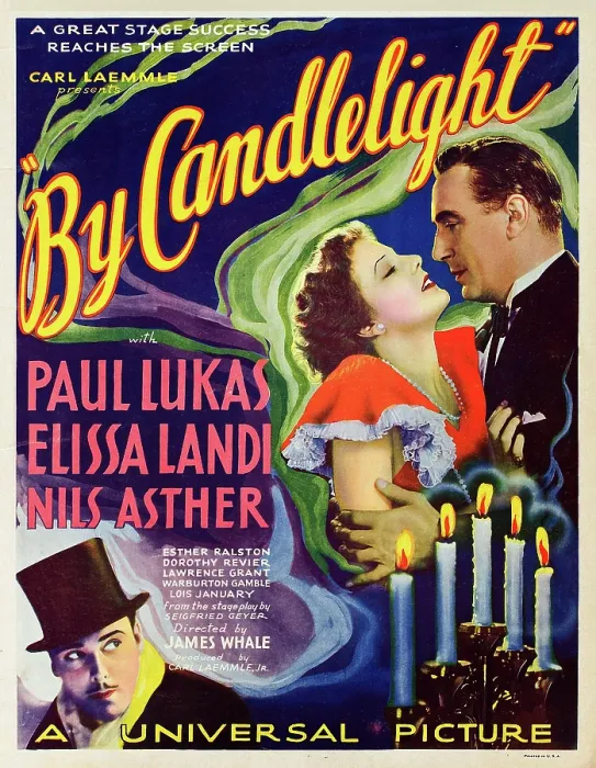 Framed Print : BY CANDLELIGHT, US poster art, from left: Nils Asther, Elissa Landi, Paul Lukas, 1933