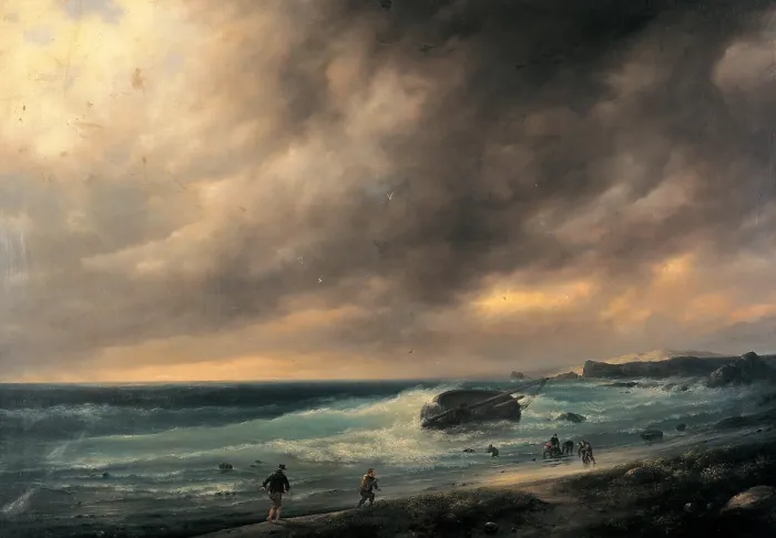 Framed Print : Canella Giuseppe, Storm on the Beach of Scheveningen, 1839, 19th Century, oil on canvas, Italy, Lombardy, Milan Framed Print : Canella Giuseppe, Storm on the Beach of Scheveningen, 1839, 19th Century, oil on canvas, Italy, Lombardy, Milan