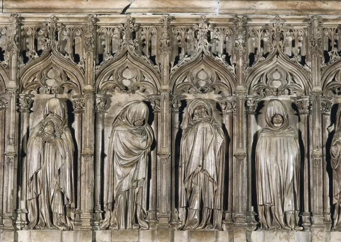 Framed Print : CANET, Antonio (1394-1431). Sepulchre of the Bishop Ramon d'Escales. 1409 - 1411. SPAIN. Barcelona. Cathedral. Alabaster. Work located at the Chapel of the Holy Innocents Framed Print : CANET, Antonio (1394-1431). Sepulchre of the Bishop Ramon d'Escales. 1409 - 1411. SPAIN. Barcelona. Cathedral. Alabaster. Work located at the Chapel of the Holy Innocents