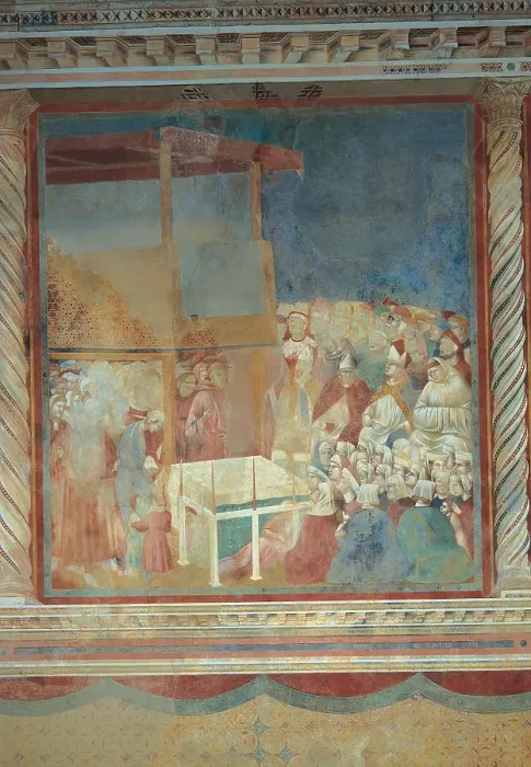 Framed Print : The Canonization of St Francis, by Giotto, 1300 - 1300, 14th Century, fresco, 270 x 263 - Italy, Umbria, Perugia, Assisi, Upper Basilica of San Francesco, nave. All Framed Print : The Canonization of St Francis, by Giotto, 1300 - 1300, 14th Century, fresco, 270 x 263 - Italy, Umbria, Perugia, Assisi, Upper Basilica of San Francesco, nave. All