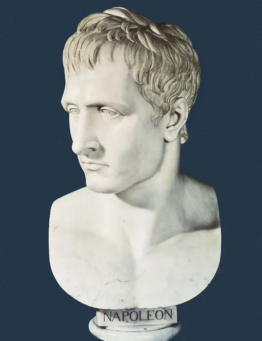 Framed Print : CANOVA, Antonio (1757-1822). Bust of Napoleon Bonaparte. beg. 19th c. Neoclassicism. Sculpture on marble. ITALY. Florence. Galleria d'Arte Moderna