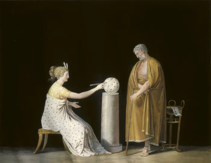 Framed Print : CANOVA, Antonio (1757-1822). Urania and Thales. ca. 1798. Neoclassicism. Tempera. ITALY. Possagno. Museum of Antonio Canova Framed Print : CANOVA, Antonio (1757-1822). Urania and Thales. ca. 1798. Neoclassicism. Tempera. ITALY. Possagno. Museum of Antonio Canova