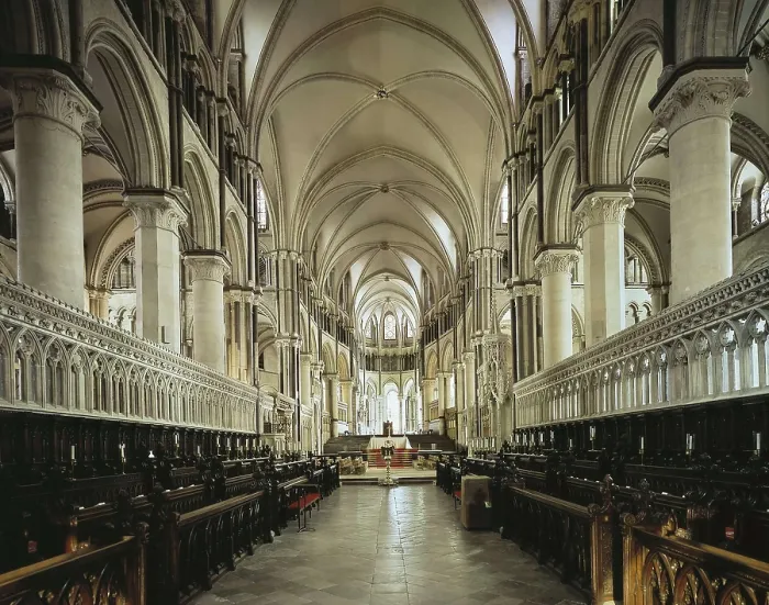 Framed Print : Canterbury Cathedral. 1070-1498. UNITED KINGDOM. ENGLAND. Canterbury. Cathedral. Inside view from the choir stall. Gothic art. Architecture Framed Print : Canterbury Cathedral. 1070-1498. UNITED KINGDOM. ENGLAND. Canterbury. Cathedral. Inside view from the choir stall. Gothic art. Architecture