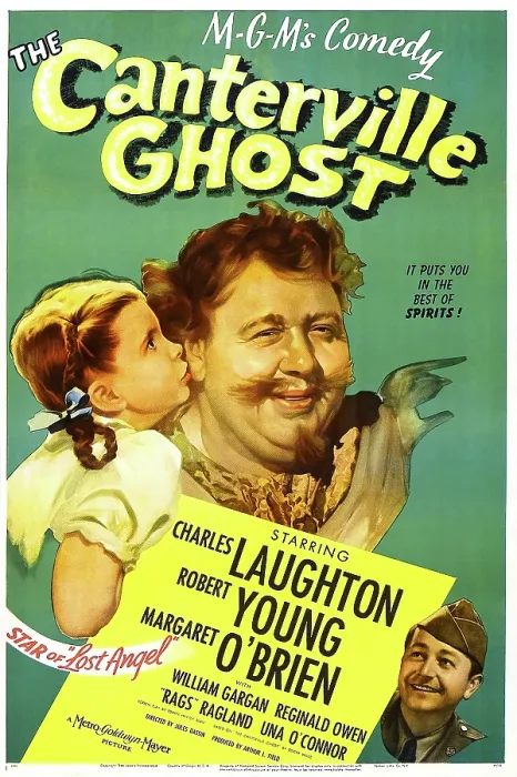 Framed Print : THE CANTERVILLE GHOST, US poster, Margaret O'Brien, Charles Laughton, Robert Young, 1944 Framed Print : THE CANTERVILLE GHOST, US poster, Margaret O'Brien, Charles Laughton, Robert Young, 1944