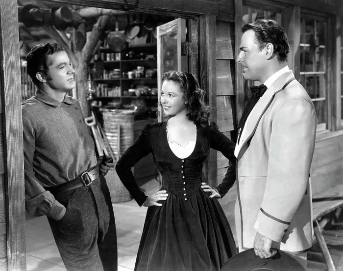 Framed Print : CANYON PASSAGE, Dana Andrews, Susan Hayward, Brian Donlevy, 1946