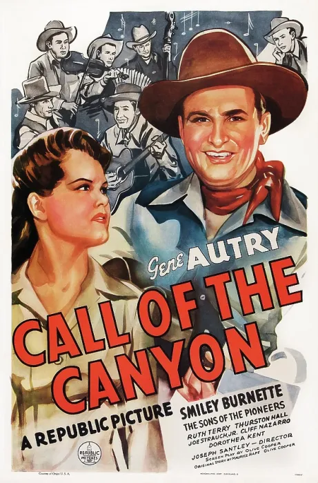 Framed Print : CALL OF THE CANYON, U.S. poster, from left: Ruth Terry, Gene Autry, 1942