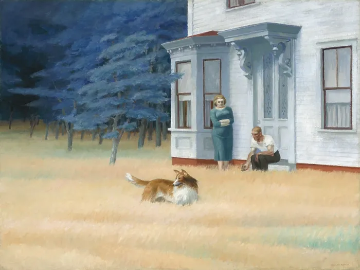 Framed Print : Cape Cod Evening, by Edward Hopper, 1939, American painting, oil on canvas