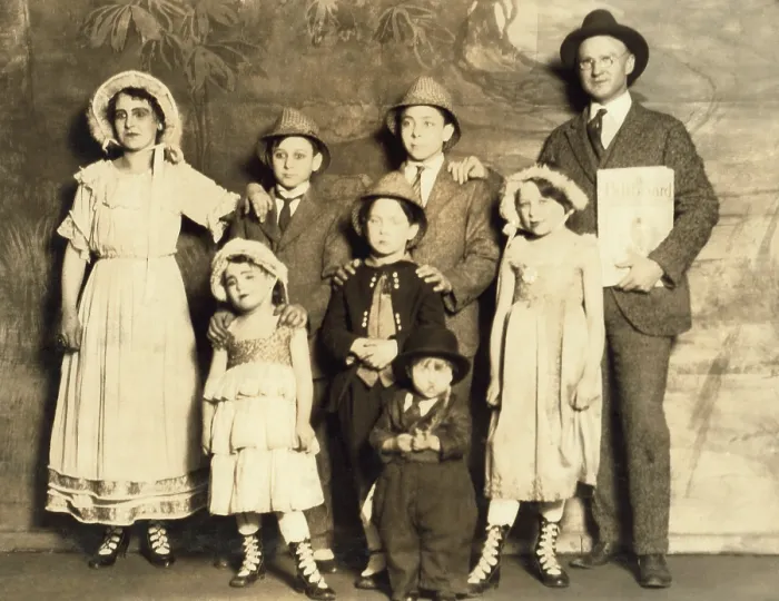Framed Print : Capps family vaudeville act traveled the Columbia Circuit in 1917. All six children were on the road with their parents act and unable to attend school